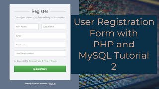 login and registration form using PHP and MYSQL [upl. by Naujek464]