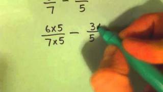 Steps to subtract fractions unlike denominators [upl. by Elisee]