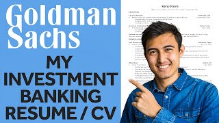 My Goldman Sachs Resume for Investment Banking [upl. by Nemsaj]