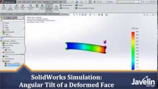 SolidWorks Simulation Tutorial Angular Tilt of a Deformed Face [upl. by Ynaitirb]