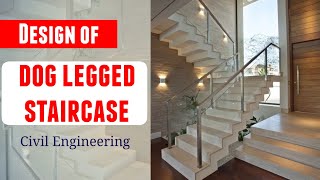 Dog Legged Staircase Design  Reinforcement Details  Staircase Design  civil engineering [upl. by Ennaimaj345]