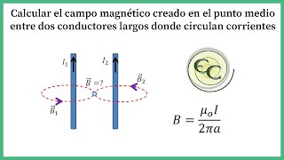 Clase 13 campo magnetico en el punto medio entre dos conductores [upl. by Anilosi456]