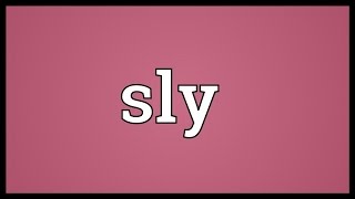 Sly Meaning [upl. by Lehcor]