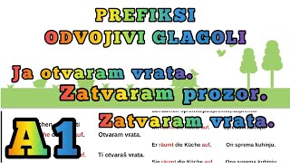 A1 LEKCIJA 35 ● RAZDVOJIVI GLAGOLI  GLAGOLI SA RAZDVOJNIM PREFIKSOM ● Ich stehe um 6 Uhr auf ● [upl. by Leacock]