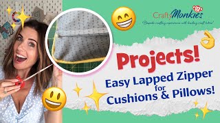 Easy Lapped Zipper CushionPillow cover [upl. by Bullen]