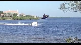 Seadoo RXP Ramp jump and crash [upl. by Dearborn]