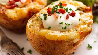 Twice Baked Potatoes Stuffed Jacket Potatoes [upl. by Donal]