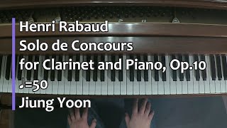 Piano Part Rabaud Solo de Concours Op 10 ♩50 [upl. by Haras]