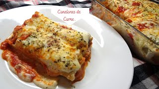 CANELONES DE CARNE paso a paso deliciosos 🥩  Receta fácil TonioCocina [upl. by Innoc]