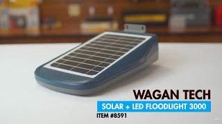 Quick Look Solar  LED Floodlight 3000 8591 by Wagan Tech [upl. by Ibbob278]