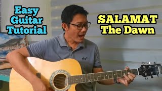 SALAMAT BY THE DAWN  GUITAR TUTORIAL FOR BEGINNERS TAGALOG [upl. by Alena83]