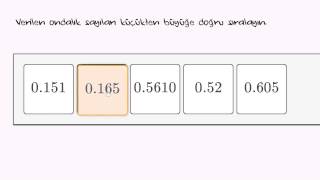 Ondalık Sayıları Sıralama 2 Cebir Öncesi [upl. by Norton131]