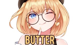 Nightcore BTS  Butter Lyrics [upl. by Crandale852]