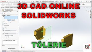 Solidworks  Tôlerie  Création dune pièce symétrique [upl. by Nylorahs977]