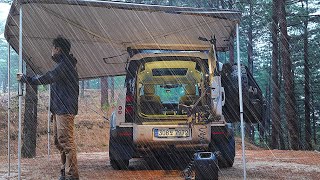 🔫 007 James Bond Camping in the Mystic Forest 🪄 Land Rover DEFENDER 110 [upl. by Lowenstern]