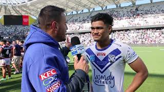 Jersey Flegg Grand Final Karl Oloapu Interview [upl. by Nassah]