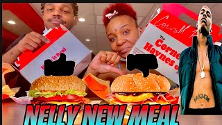 Trying the New CORNELL HAYNES Meal From Burger King is it worth it Nelly new meal 👀 [upl. by Gorton]