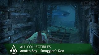 Assassins Creed 4 Black Flag  Anotto Bay Smugglers Den All collectibles [upl. by Allbee]