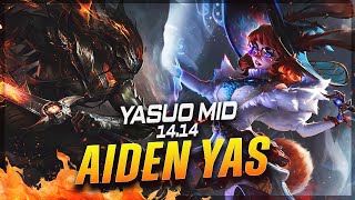 AidenYasuo  Yasuo vs Aurora MID Patch 1414  Yasuo Gameplay [upl. by Scully]