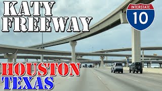 I10 West  Katy Freeway  Worlds WIDEST Freeway  Houston  Texas  4K Highway Drive [upl. by Chader250]