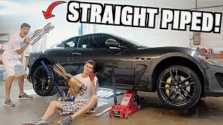 Straight Piping My Maserati Granturismo MC [upl. by Tiffi]