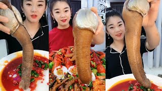 Chinese Girl Eat Geoduck Mukbang Delicious Seafood 21  Mukbang Geoduck Eating Show [upl. by Yemane604]