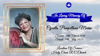 Funeral Tribute Service Of Cyrilla Pampellone Marin [upl. by Koosis]