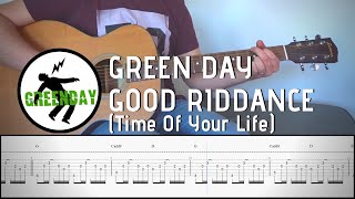 GREEN DAY  GOOD RIDDANCE Time Of Your Life  Guitar COVER Tutorial FREE TAB [upl. by Dionis]