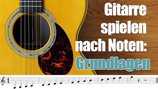 Gitarre Noten lesen lernen  Noten lernen Gitarre 1 [upl. by Orit]