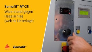 Widerstand gegen Hagelschlag Sarnafil® AT vs Bitumen [upl. by Aldon]