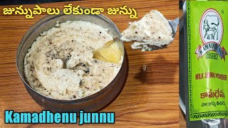 kamadhenu junnu powder recipe telugu  junnu recipe without junnu milk [upl. by Odelle]