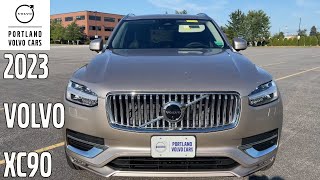 Bright Dusk Metallic 2023 Volvo XC90 B6 Ultimate Bright  Walkaround with Heather [upl. by Lust]