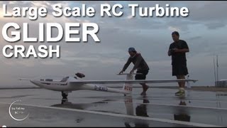 Large Scale RC Turbine GLIDERCRASH نادي العين للهواة [upl. by Normy]