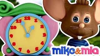 Hickory Dickory Dock Nursery Rhyme with Lyrics  Children Songs amp Baby rhymes by Mike amp Mia [upl. by Euqirdor955]