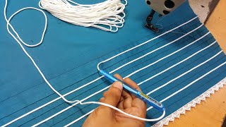 😲wow great  Extremely Special sewing tips  Piping dori sewing machine embroidery tricks [upl. by Mirilla]