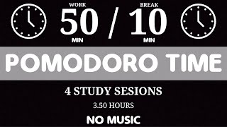 50  10 Pomodoro Timer  350 hours study  No music  Study for dreams  Deep focus  Study timer [upl. by Jeromy]