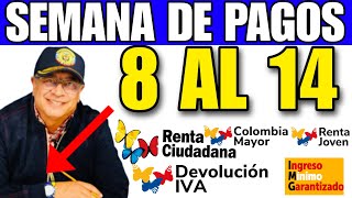 💥URGENTE SEMANA DE PAGOS DEL 8 AL 14 DE JULIO COLOMBIA MAYOR RENTA CIUDADANA DEVOLUCION DEL IVA [upl. by Nohs410]