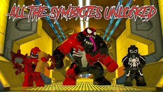 LEGO Marvel Super Heroes 2 All Symbiotes Unlocked SpiderMan Venom Carnage Carnom and more [upl. by Paradies]