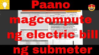 Paano magcompute ng submeters electric bill ng apartment [upl. by Raclima]