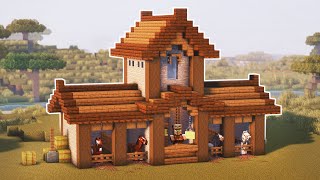 Minecraft How to Build a Horse Stable [upl. by Eyatnod433]