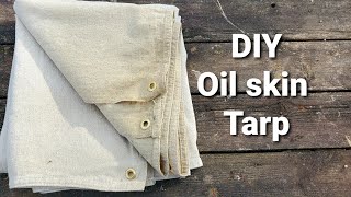 DIY Oilskin Tarp  How to tutorial doityourself [upl. by Annasoh]