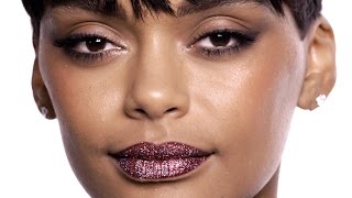 HOW TO Holiday Red Glitter Lips  MAC Cosmetics [upl. by Nylzzaj708]