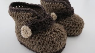 Babyschuhe häkeln Anleitung  Teil 2 [upl. by Irrehc]