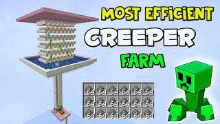 Most Efficient Creeper Gunpowder Farm For Minecraft Pocket Edition amp Bedrock 121 [upl. by Carmine]