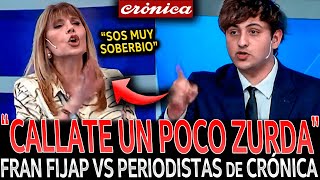 ¡EL LIBERTARIO FRAN FIJAP se CRUZÓ con ZURDOS en CRONICA tras la AGRESIN [upl. by Iliram]