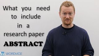 How to Write an Abstract for a Research Paper [upl. by Hattie]