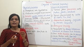 Class 57  Tannin Part 02  Properties of Tannin Physical and Chemical Properties [upl. by Ardnala]