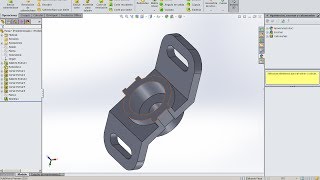 Freno inclinado en Solidworks 2014 [upl. by Yecram234]