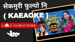 Sekmuri Fulyo Karaoke।। सेकमुरी फुल्यो नि official music track [upl. by Aidnyl]