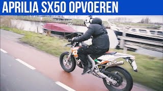 APRILIA SX50 SCHAKELBROMMER OPVOEREN  VOL GAS MET JOEY [upl. by Gorman]